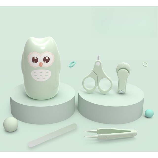 Children Manicure Kit Baby Nail Scissor Baby Nail Care Tool Set Kid Safe Portable Nail Clipper Trimmer File Tweezer with Box