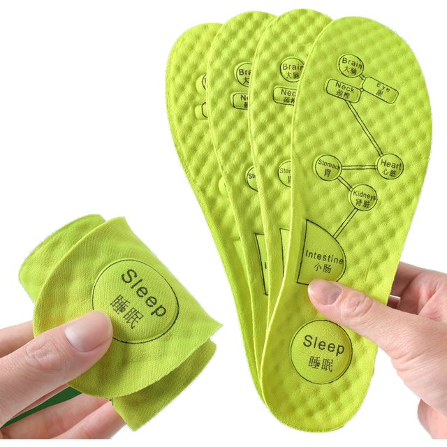 4Pairs/8Pairs Foot Acupressure Insoles For Shoes Sole Sweat absorbing Deodorant Insole Breathable Running Insoles Feet massage