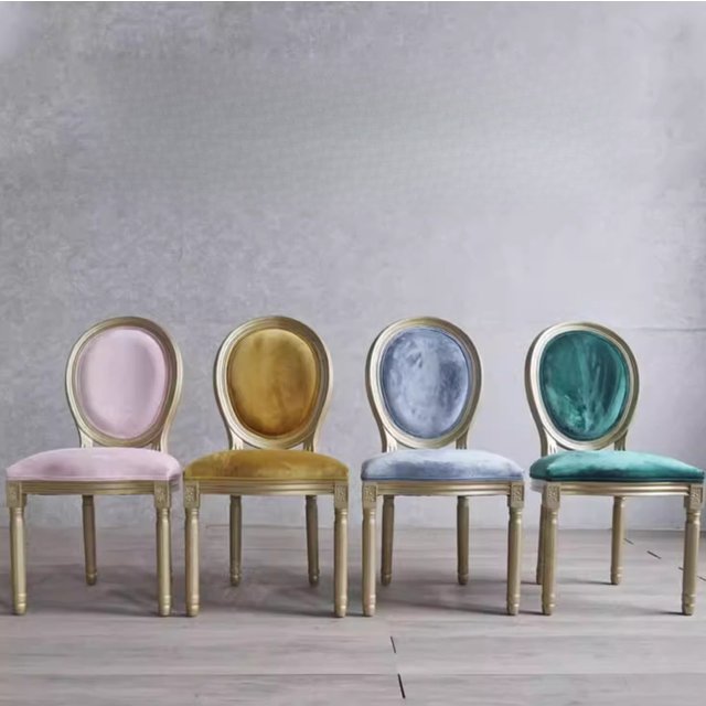 Velvet Tufted Vanity Stool Gold Trim Makeup Dressing Chair Hand-Carved Baroque Wooden Legs High-Density Foam Cushioned Seat
