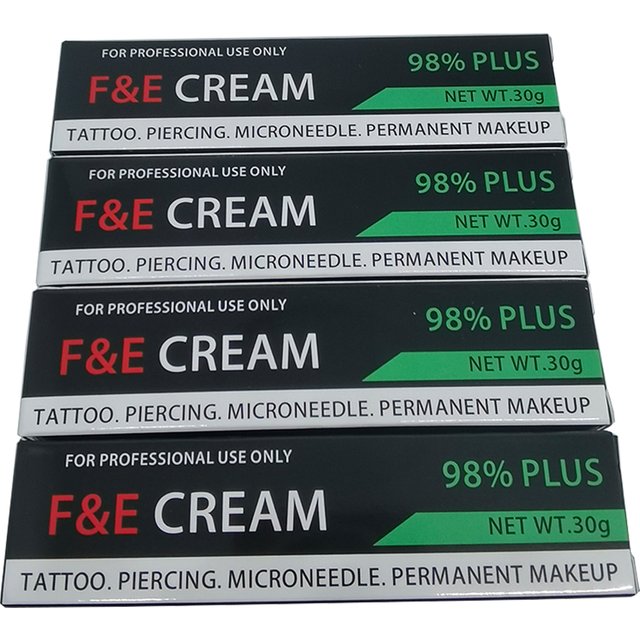 New High-Quality F&E 98% Plus Tattoo Cream Before Permanent Makeup Microblading Piercing Eyebrow Lips 30g