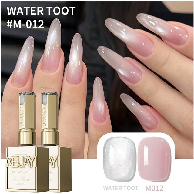 15ml New Popular Water Toot And Ice Pink Color Gel Nail Polish Set, UV LED Nail Polish, Suitable for Home DIY