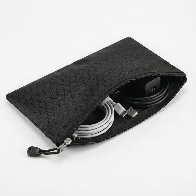 Multi-purpose Nylon Storage Pouch Zipper Stationery Bag Portable Storage Bag for Cosmetic, Care, Small Tools, Tech Accessories