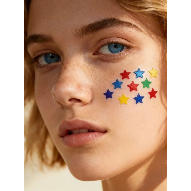 280 pcs Facial Star Pimple Patches in Multiple Sizes, Colorful, Invisible, Breathable, Concealing Blemishes.