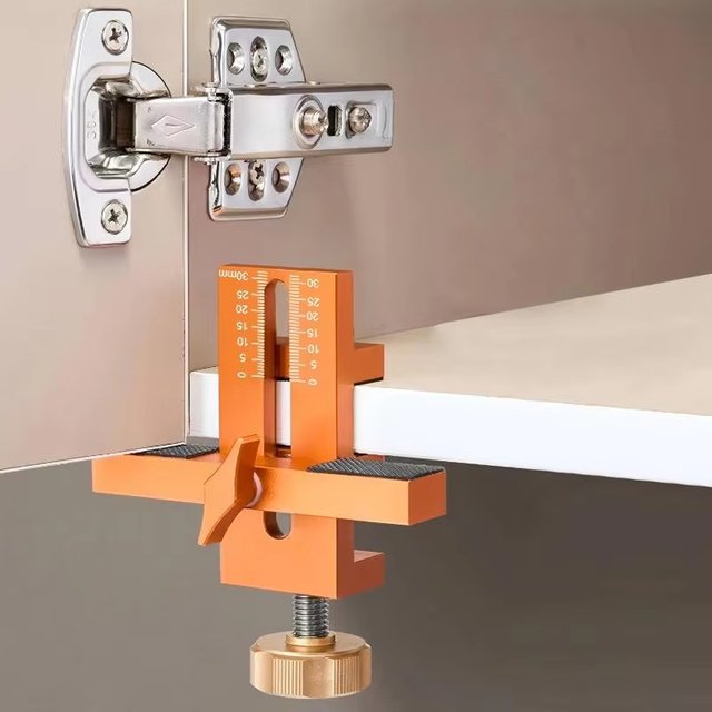 Pour l'installation d'armoires avec cadre facial ou gabarit de montage de porte d'armoire sans cadre, avec bras et pince de Support, outil de corps en alliage d'aluminium