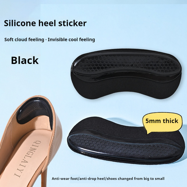 Silicone Heel Sticker Heels Protector Insoles Shoes Backs Adjust Size Adhesive Non-slip Shoe Pads Pain Relief Foot Care Insert