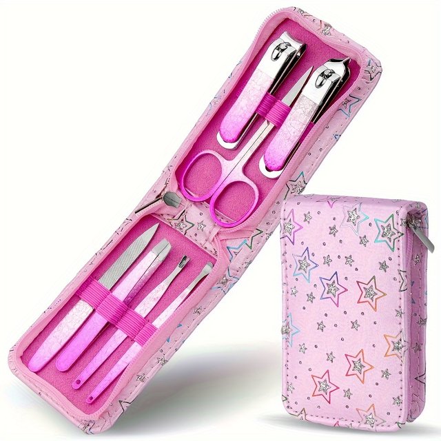7 in 1 Manicure Set Pedicure Kit Womens Nail Clippers Set Professional Grooming Care Tools Nail Kit Including Facial