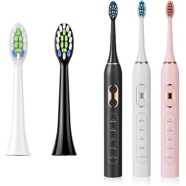 Replacement Toothbrush Heads For YUNCHI C3/Smiley Plus Sonic Electric Toothbrush Soft DuPont Bristles Nozzles