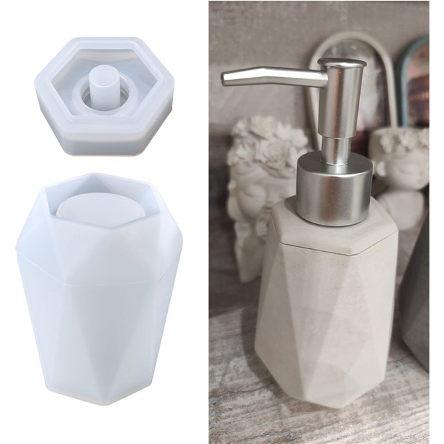 Bouteille de parfum en losange, moule en argile et Silicone, bouteilles de Lotion d'aromathérapie faites à la main, moules en résine époxy, tête d'arrosage de douche