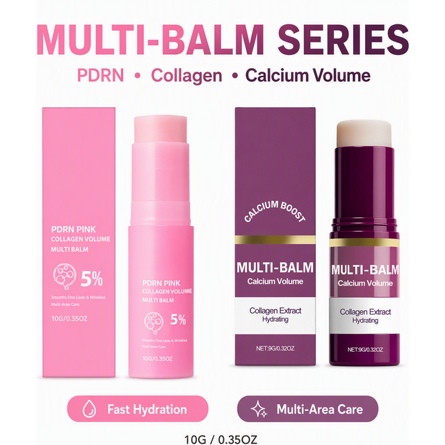 Moisturizing Balm Stick Collagen Hydrating Smoothing Nourishing Face Neck Care Silky Lightweight Portable Skincare Cream Stick
