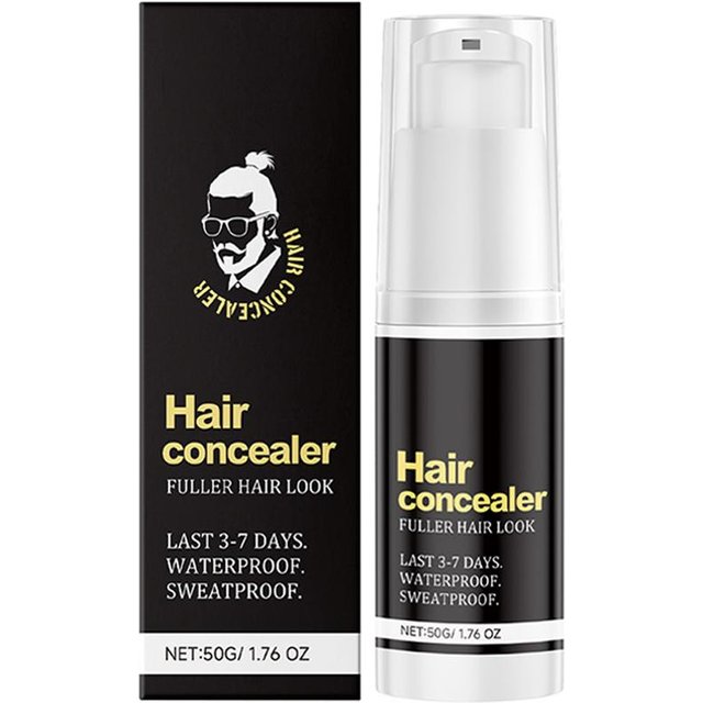 Men Hair Waterproof Concealer Hairline Shadow Root Cover up Repair Forehead Makeup Durable Hair Concealer Liquid Cream 50g
