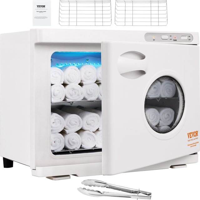 SucceBuy Hot Towel Warmer 8/23L Large Capacity with See Through Window 2-in-1 Quick All-round Heating for Facials SPA Massage Salon