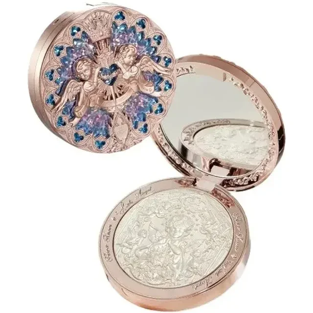 Flower Knows Little Angel Collection Relief Highlight Face Powder iluminador Makeup Contour Highlighter Palette 8g/0.3Fl.oz