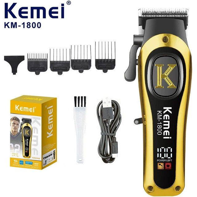 Kemei KM-1800 USB Fast Charging Clippers Barber Machine 1200MA Rechargeable Cordless Hair Trimmer Kemei Electric Hair Clipper