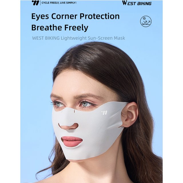 Summer Sunscreen Mask Outdoor Sports Hiking Seamless Breathable Lightweight Washable UV Resistant Facial Mask Riding Accessories