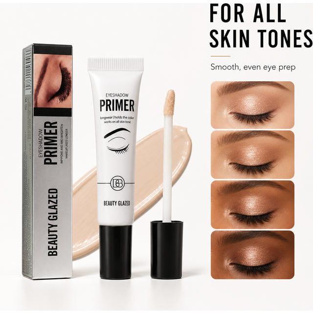 1PC Eyeshadow Makeup Primer Smooth & Crease-Resistant Eye Makeup Waterproof Long-Lasting Wear Translucent Shade Eye Base Primer