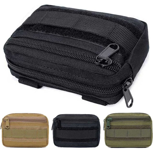Sac EDC Double couche pour hommes, ceinture tactique Molle, pochette de hanche Oxford, sac banane,