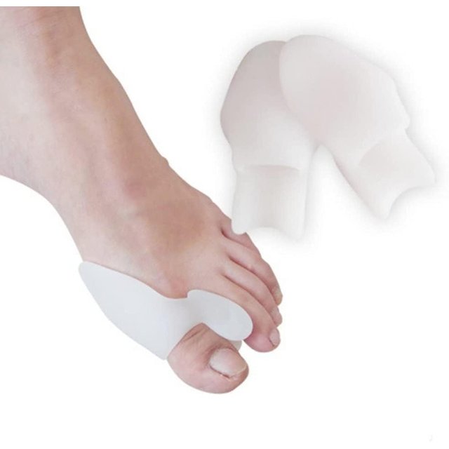 1pair Silicone Gel Thumb Corrector Bunion Little Toe Protector Separator Hallux Valgus Finger Straightener Foot Care Relief Pads