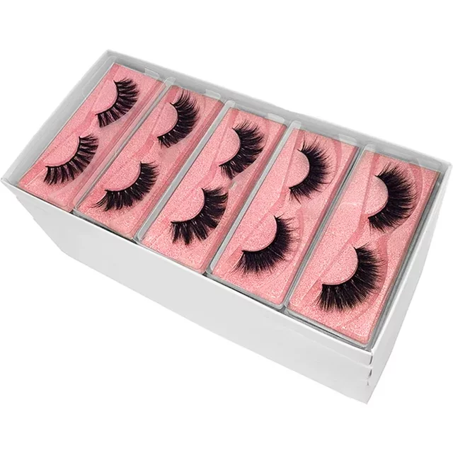 Mink Lashes Wholesale 10 Pairs 3D Mink Eyelashes Pack Natural False Eyelashes Set Makeup Fake Eyelashes Bulk