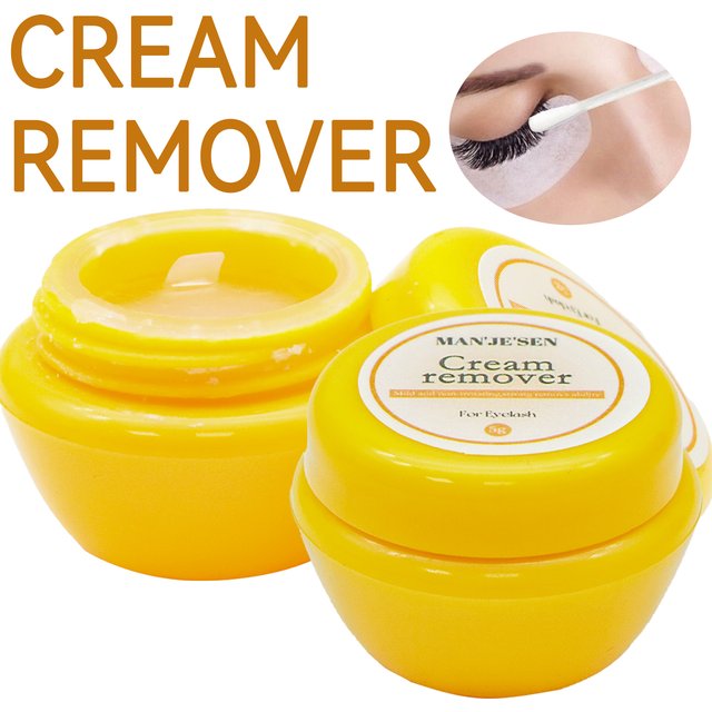 MANJESEN Eyelash Glue Remover for Lash Extensions Quick Unloading Adhesive Professional Cream Remover for Eyelash Makeup Tools