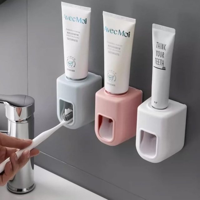 Wall Mounted Automatic Toothpaste Dispenser Lazy Gadget Bathroom Toothpaste Squeezer Household Bathroom Storage Accessories