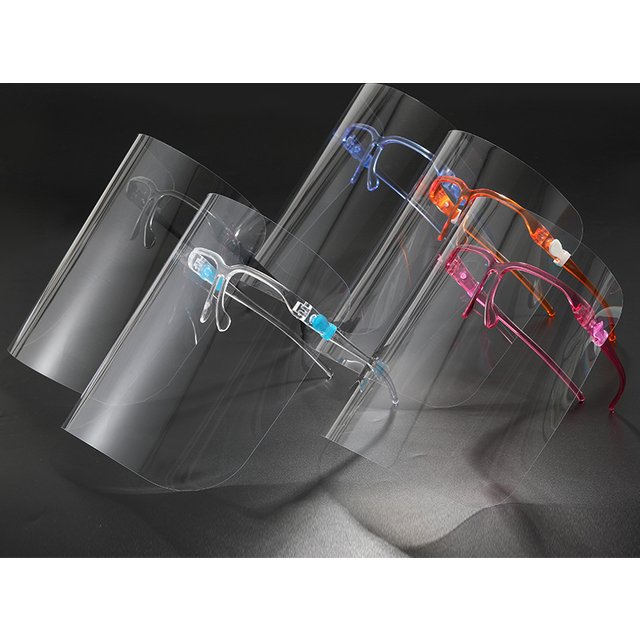 Masque de protection facial transparent 5 couleurs pour cuisine, anti-poussière, réutilisable, outil de protection