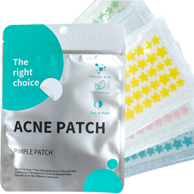 200 Patches / Pack Star Shape Hydrocolloid Acne Pimple Patch 5 Color Acne Concealer Sticker for Blemishes and Zits Cover