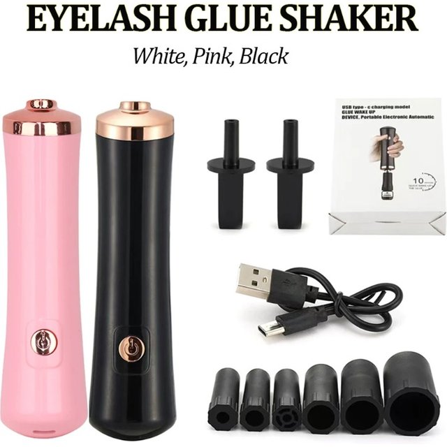 Eyelash Glue Shaker Electric Type-C Recharge Lash Glue Wake Up Machine For Nail Polish Tattoo Ink Pigment Liquid Shaking Device