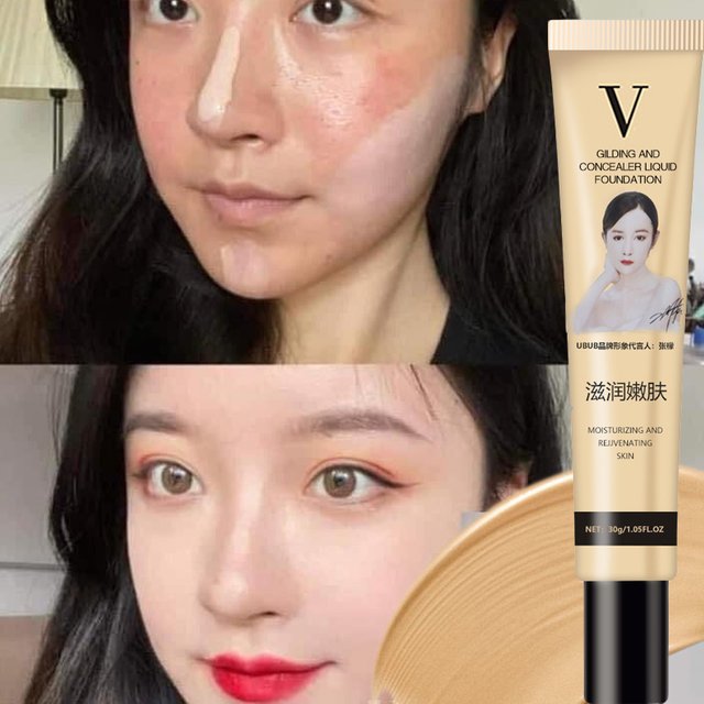 Summer Liquid Foundation BB Cream Oil-control Waterproof Brighten White Long Lasting Tube Concealer Natural Makeup BB Foundation