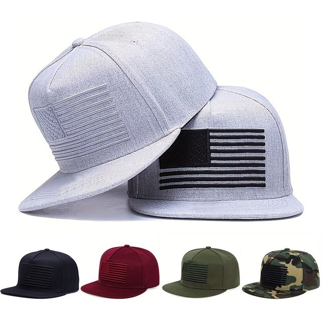 American Flag Embroidery Hip-hop Hats Outdoor Adjustable Casual Baseball Caps Sunscreen Hat