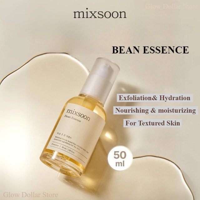 Mixsoon Korean Skin Care Glow Bean Essence,Hydrating Exfoliating Hyaluronic Acid Serum Facial Moisturizing Barrier Serum 50ml