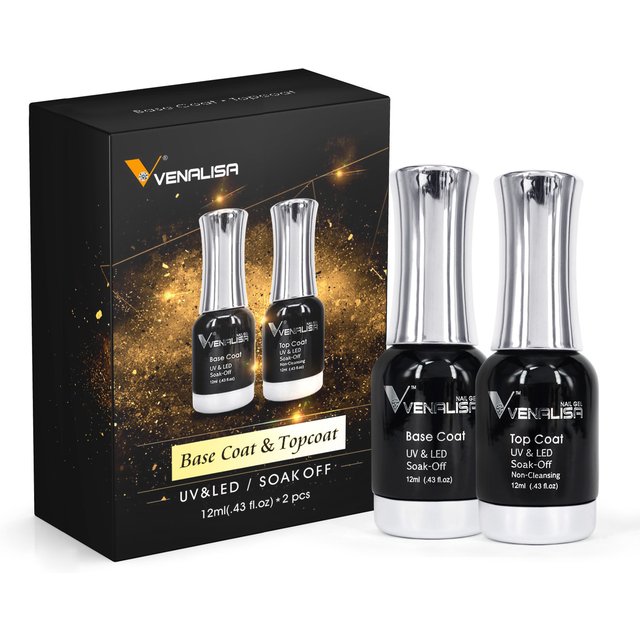 Venalisa 12ml TPO FREE Diamond Top Coat Supply Nail Art Enamel Gel Nail Polish Shining Glitter Sequin Starry Platinum Paint Gel