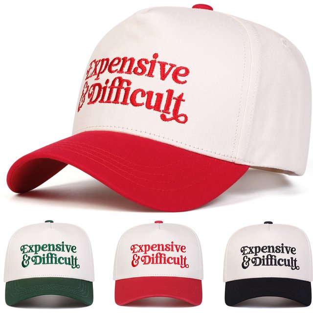 Unisex EXPENSIVE DIFFICULT Letter Embroidery Baseball Caps Spring Autumn Outdoor Adjustable Casual Hats Sunscreen Hat Sports Cap