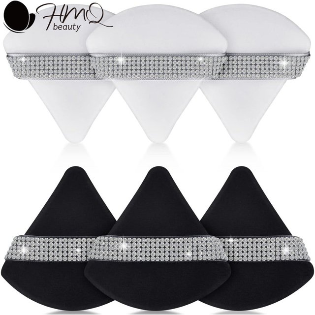 3Pcs Powder Puff Soft Triangle Makeup Puff Velour Cosmetic Foundation Blender Sponge Beauty Makeup Sponge Cosmetics Accessories