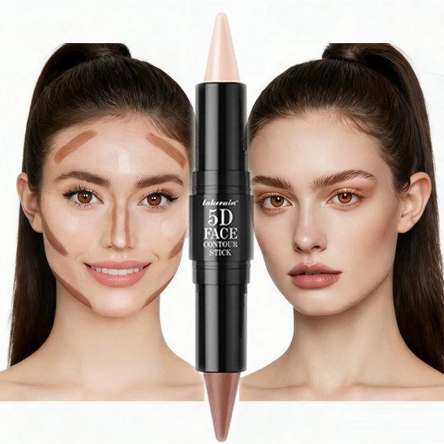 Dual Ended Contour Stick Foundation Concealer Long Lasting Dark Circle Correcting Contour Concealer Makeup Highlighter Cosmetics