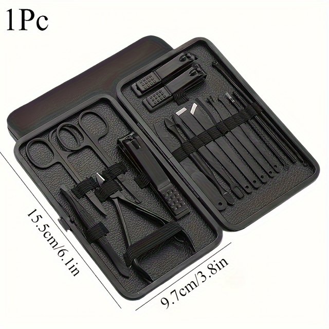 7/12/18-piece Nail Clippers & Foot Care Kit Black Diamond Beauty Nail Cutting Tools Set