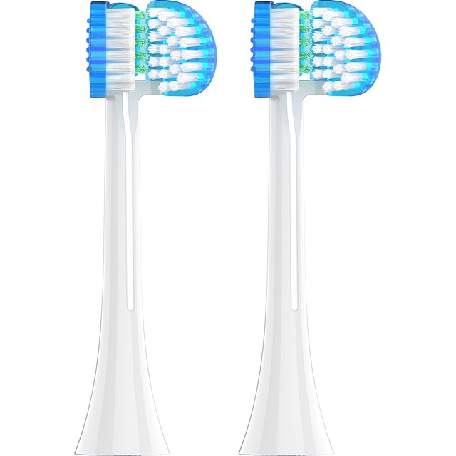 2 Pcs Three Sided Replacement Brush Heads Compatible with Philips Sonicare Electric Toothbrush, Professional Toothbrushes Head