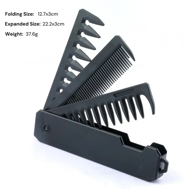 Multifuncional Portable Folding Pocket Combs Wide Tooth Oil Head Comb Beard Combing Barber Hair Clipper Comb Hair Styling Tools