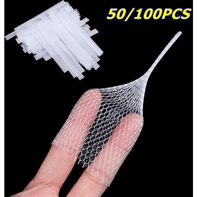 50/100Pcs 12cm Makeup Brush Protective Mesh Set Rose Gauze Set Flower Protective Mesh Anti-frill Protective Net