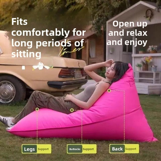 Outdoor Lazy Leisure Sofa Bean Bag Tatami Seaside Waterproof Sunscreen Courtyard Deck Chair Balcony Beach Portable