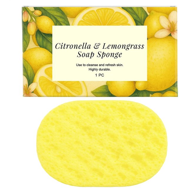 1pcs Reusable Wash Sponge Seaweed Bath Sponge with Honeycomb Texture Gentle Exfoliating Body Scrub for All Skin Types