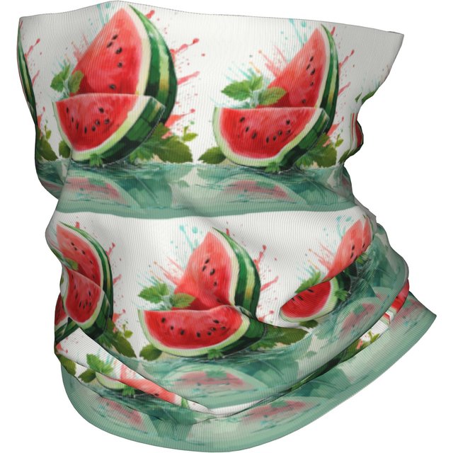 Bandana en forme de pastèque, couverture pour le cou, masque imprimé, écharpe, masque facial multifonction, pour sports de plein air, pour hommes et femmes