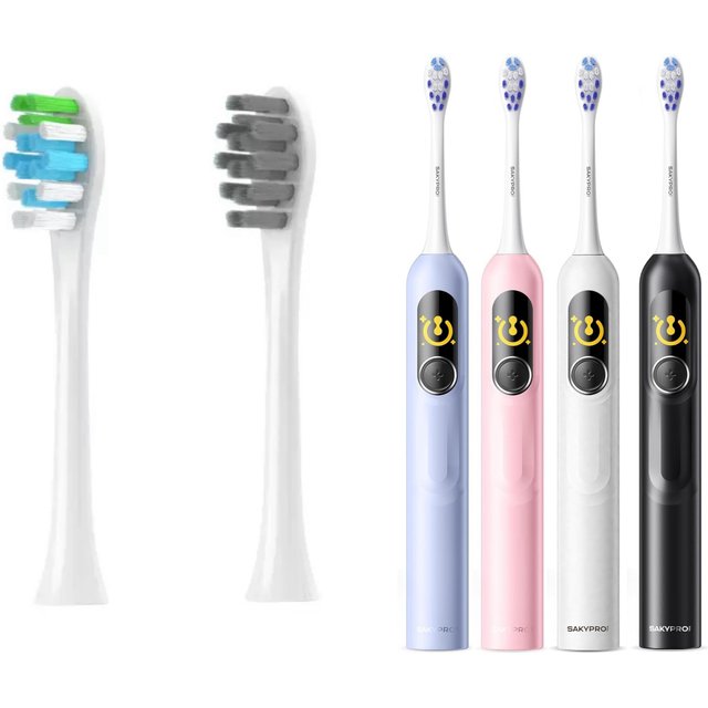 Replacement Brush Heads for SAKYPRO G5S/T2 Max/T2/T3/G33/G5PRO+/G5 SAKYPRORAL Electric Toothbrush Soft DuPont Bristles Nozzles