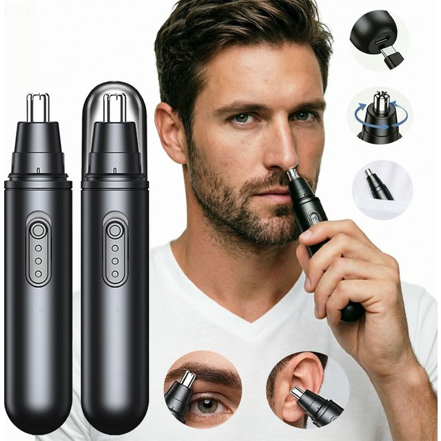 Electric Nose Hair Trimmer Man's Painless Portable Hair Remover for Eyebrow Ears Mini Rechargeable Nose Hair Cutter for men's