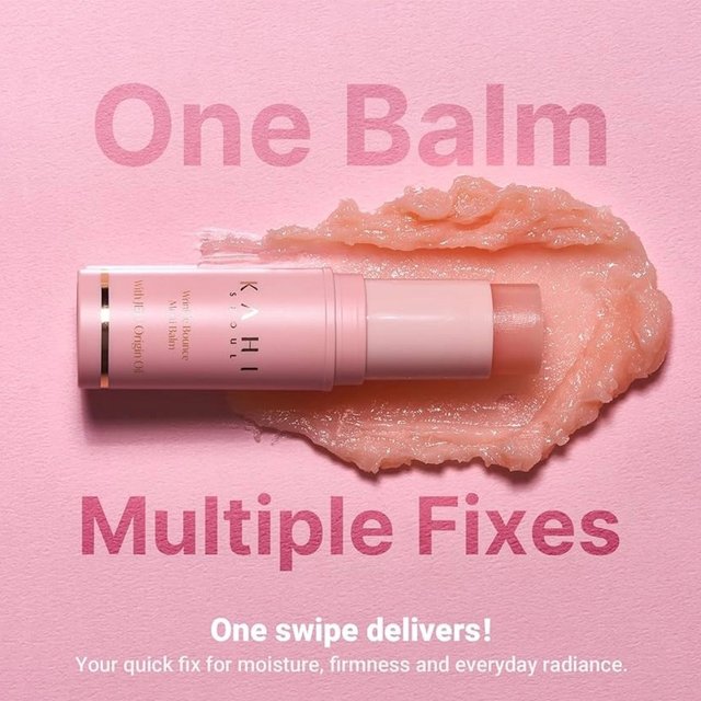 KAHI Wrinkle Bounce Multi Balm Hydration Firming Elasticity Boost Smooth Fine Lines Portable Multi‑use Facial Neck Moisturizer