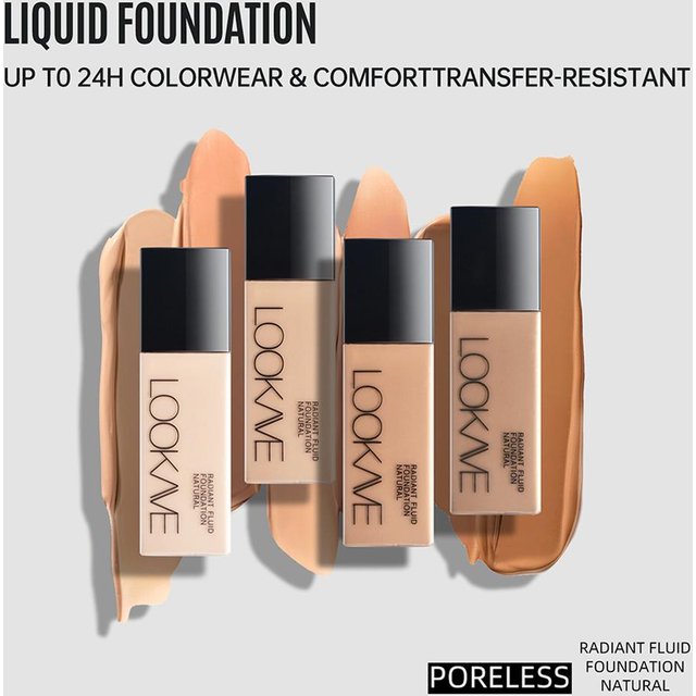 1Pcs Liquid Foundation Long Lasting Full Coverage Matte Cream CC Foundation Makeup Concealer Natural Liquid Base Moisturizing