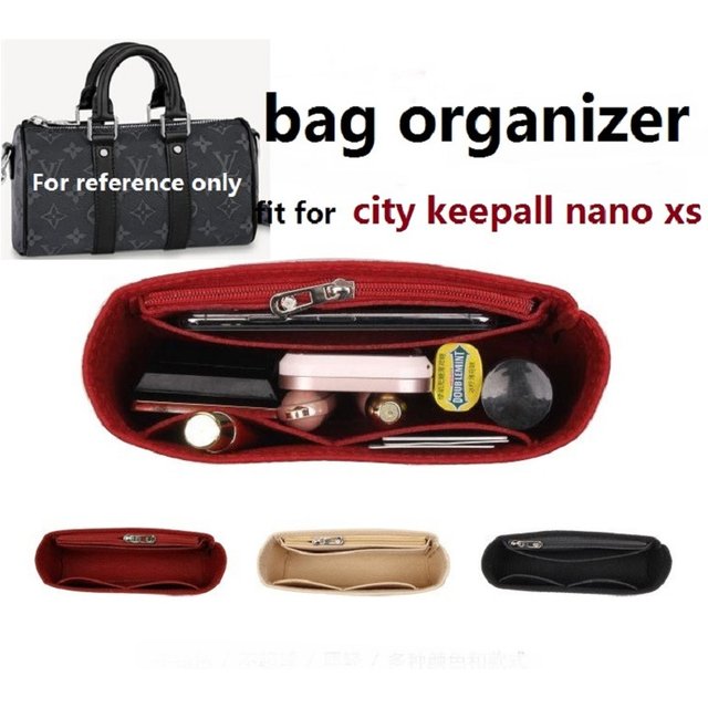 【Only Sale Inner】Bag Organizer Insert For LV City Keepall 25 Nano XS Travel Makeup Divider Shaper Protector Compartment Bag