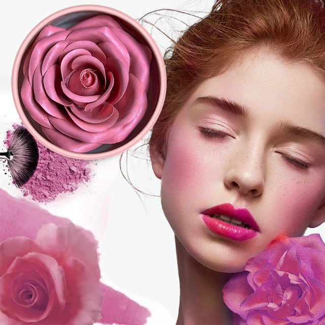 3D pétale Rose maquillage Blush 4 couleurs cadeau surligneur Rare beauté Blush Rubor Forma Rosa