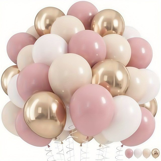 Ensemble de 62 ballons rose nude de 10 pouces, ballons en latex rétro neutres de couleur blush, beige, blanc et champagne pour anniversaire, mariage, fête nuptiale