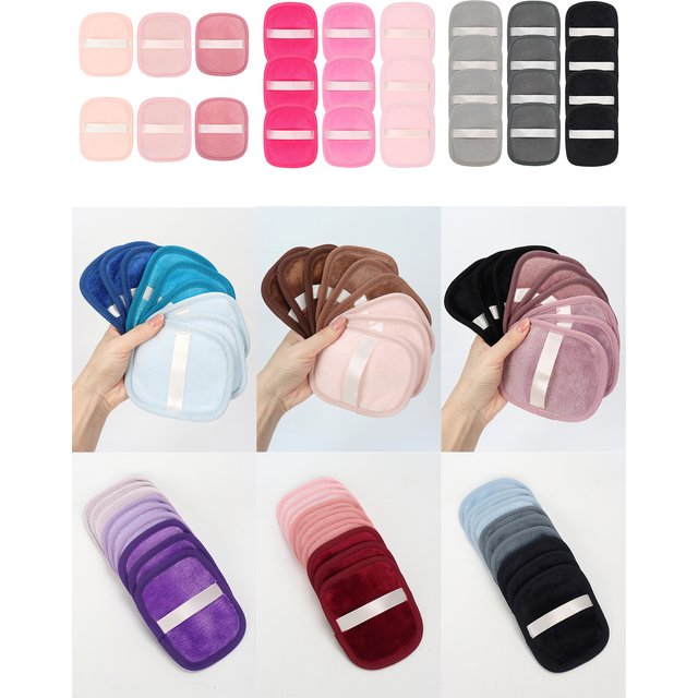 1012 Reversible Makeup Remover Wipes, Machine Washable and Reusable Cleaning Tools, Suitable for All Skin Types