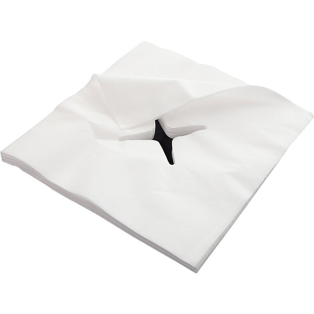 Disposable Non-Woven Massage Bed Facial Pads, Made of High-Grade Sms Non-Woven Fabric, with Cross-Hole Design, Soft White Thickened Disposable Facial Pads, Suitable for Use in Beauty Salons and